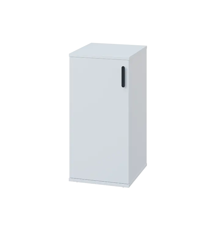 LN 2 - 3D kancelářská skříň, 1-dveřová, levá, 750x360x400, bílá